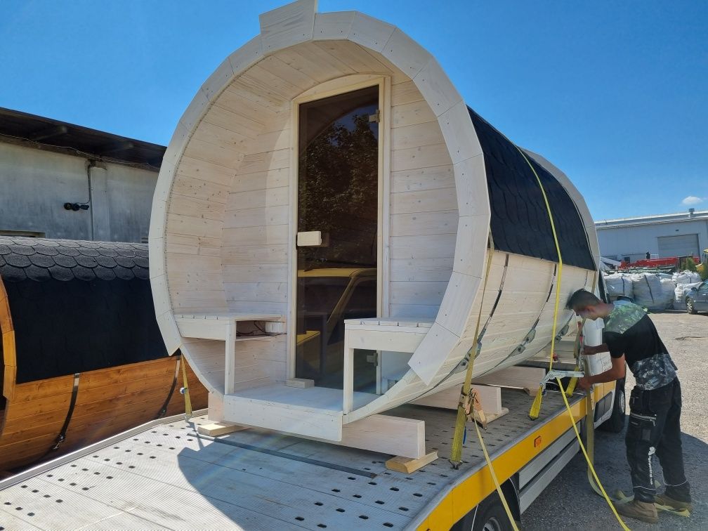 Sauna ogrodowa  średnica 225cm świerk skandynawski transport  cały  kr