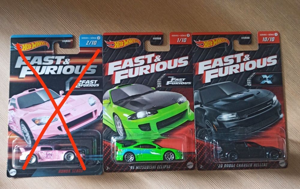 Hot wheels fast and furious supra, 5-Pack, rx-7, silvia s15, eclipse