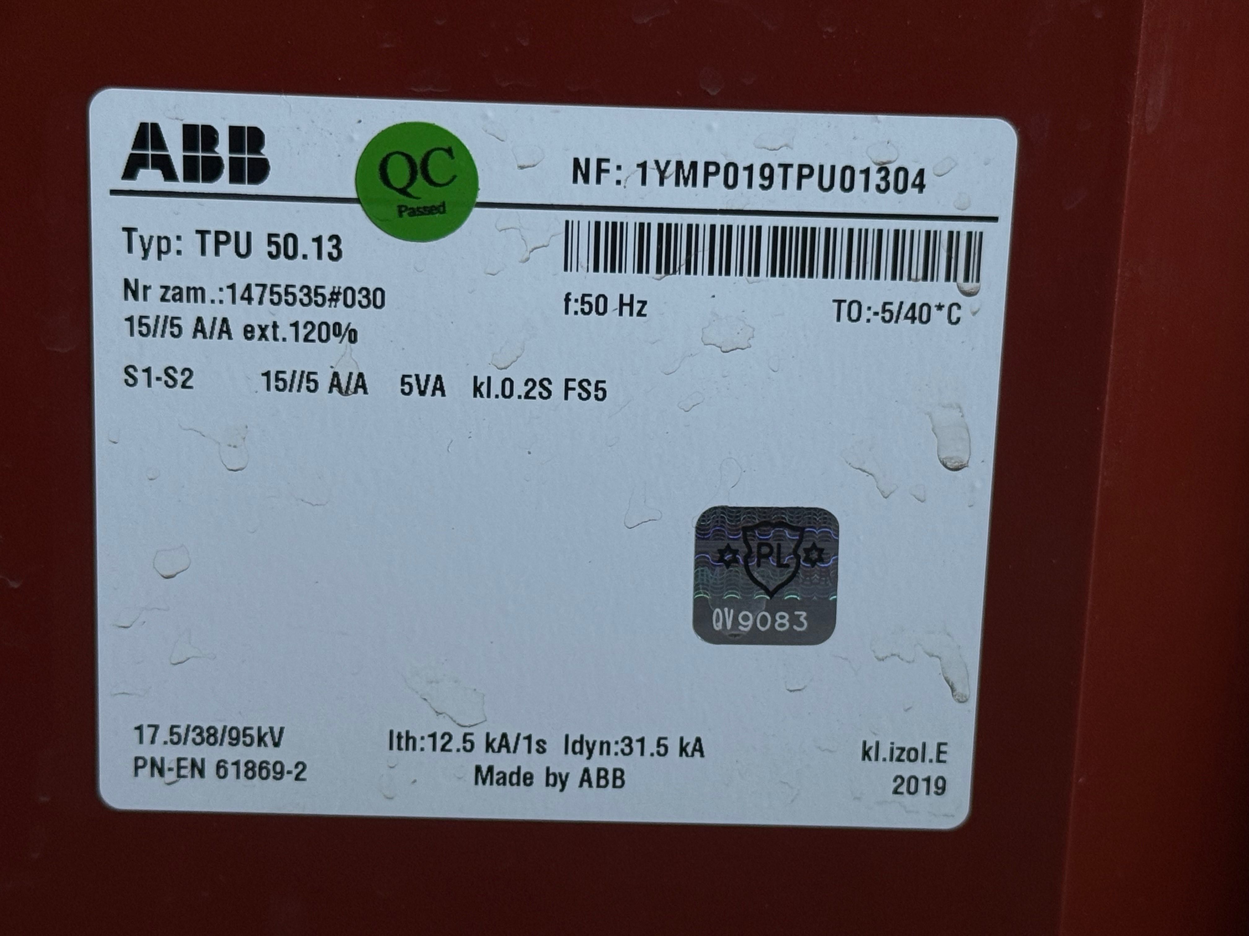 Przekładniki prądowe oraz napięciowe średniego napięcia SN 15/5