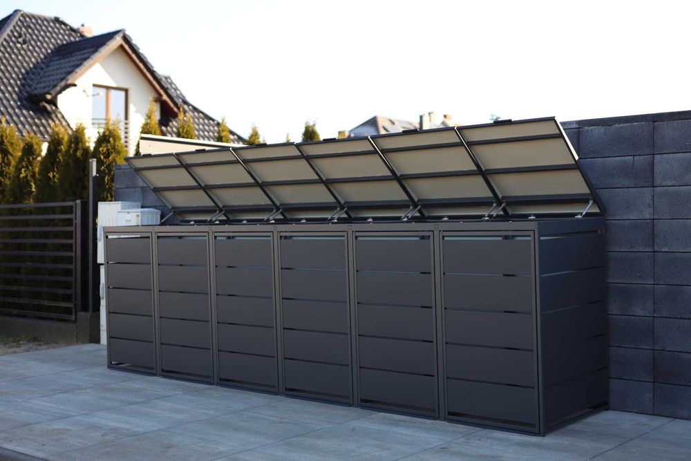 Zabudowy koszy Top Box Obudowy koszy Osłona kosza 4x240L Premium