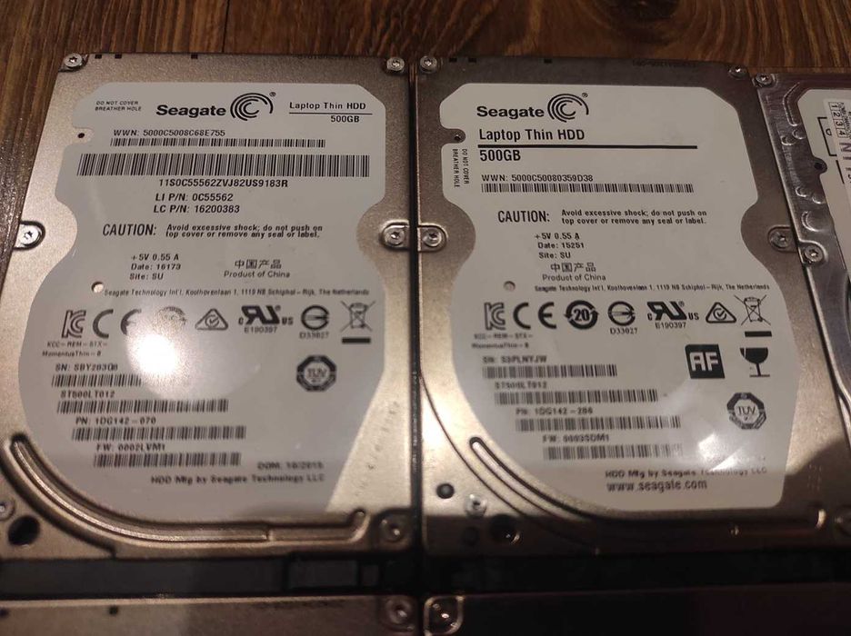 Dyski dysk pakiet 500GB HDD 8 sztuk różne, sprawne.