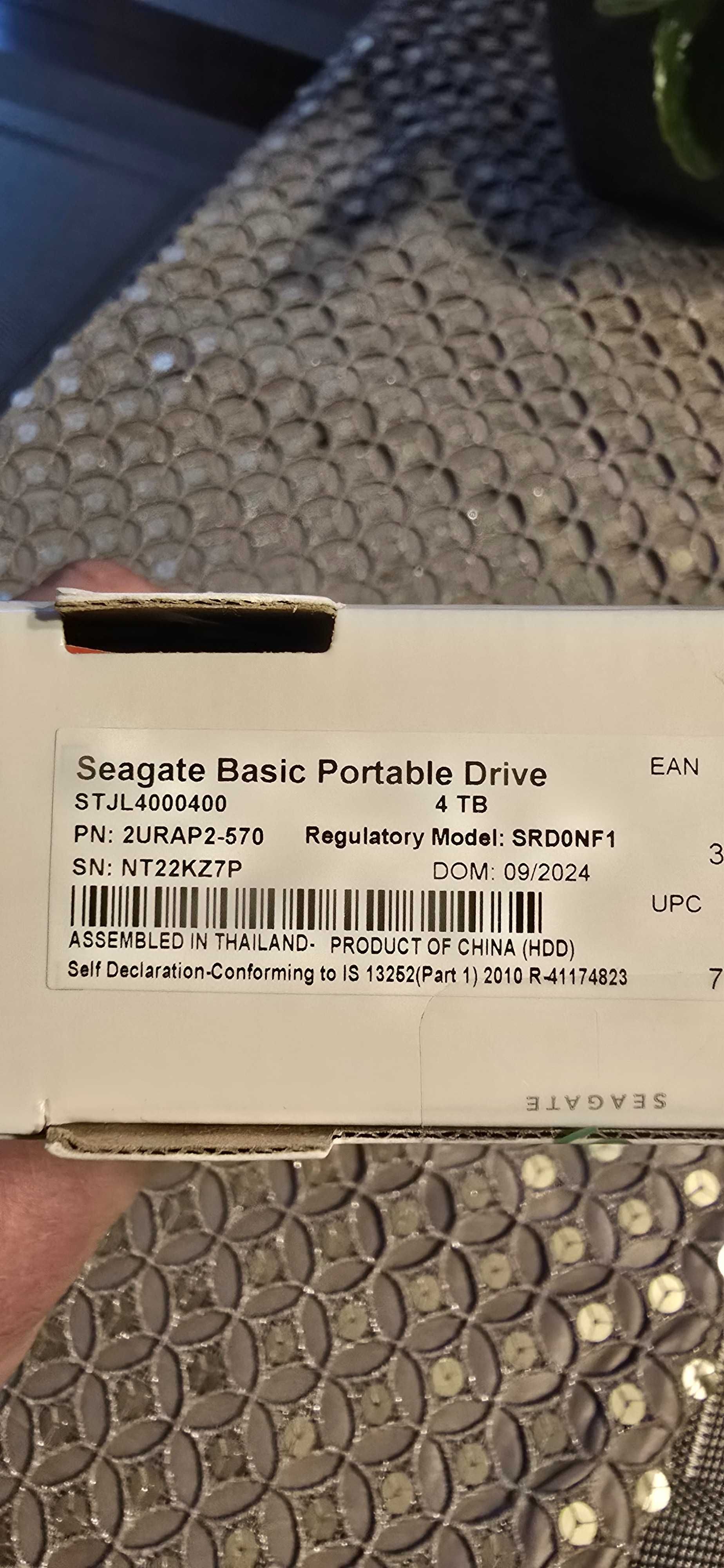 Dysk zewnętrzny Seagate 4 TB  Nowy