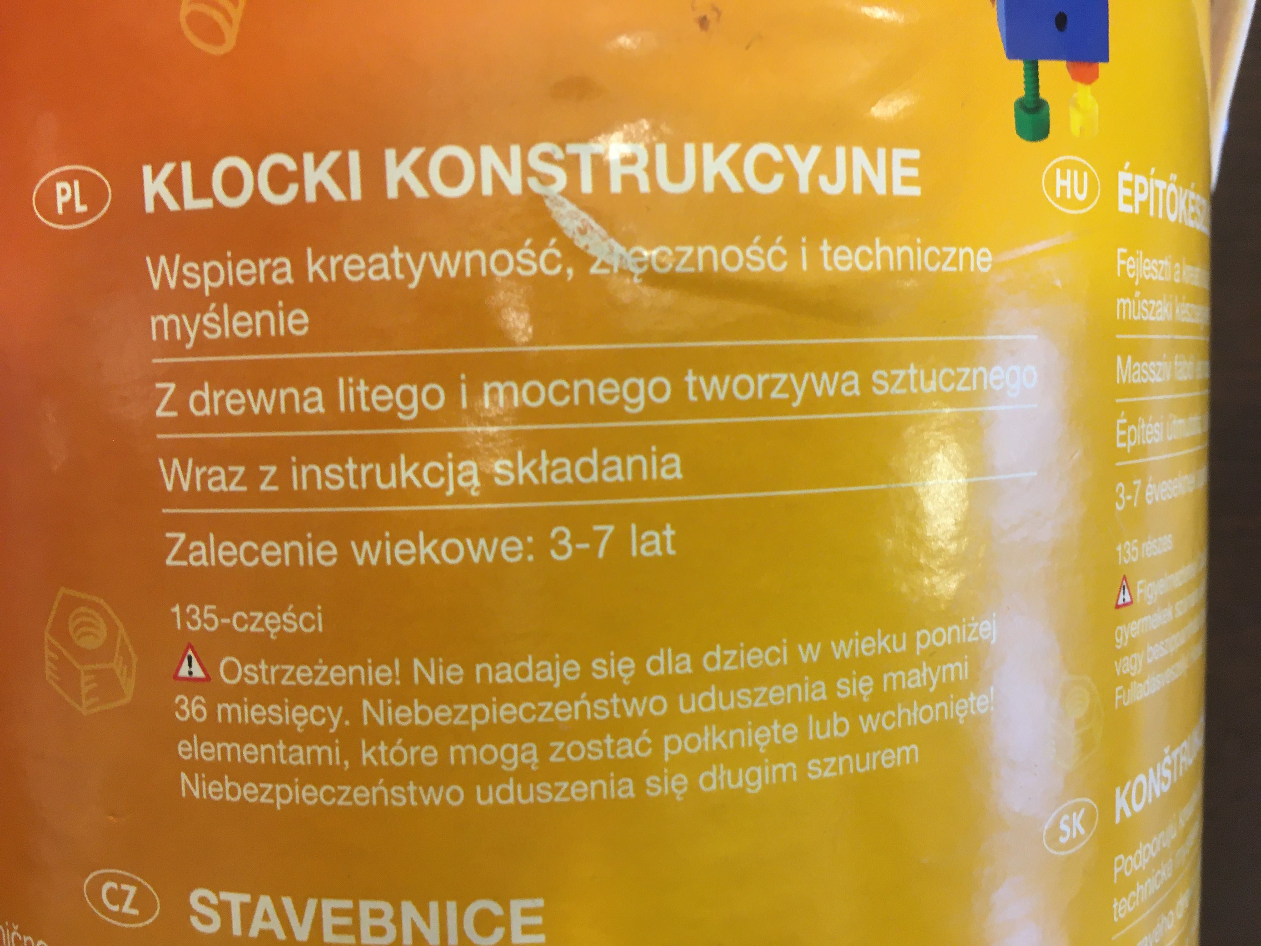 Klocki konstrukcyjne drewniane Playtive Junior