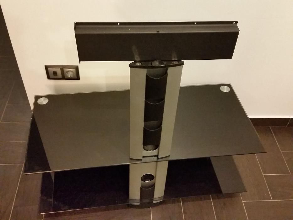 Mesa vidro com suporte TV