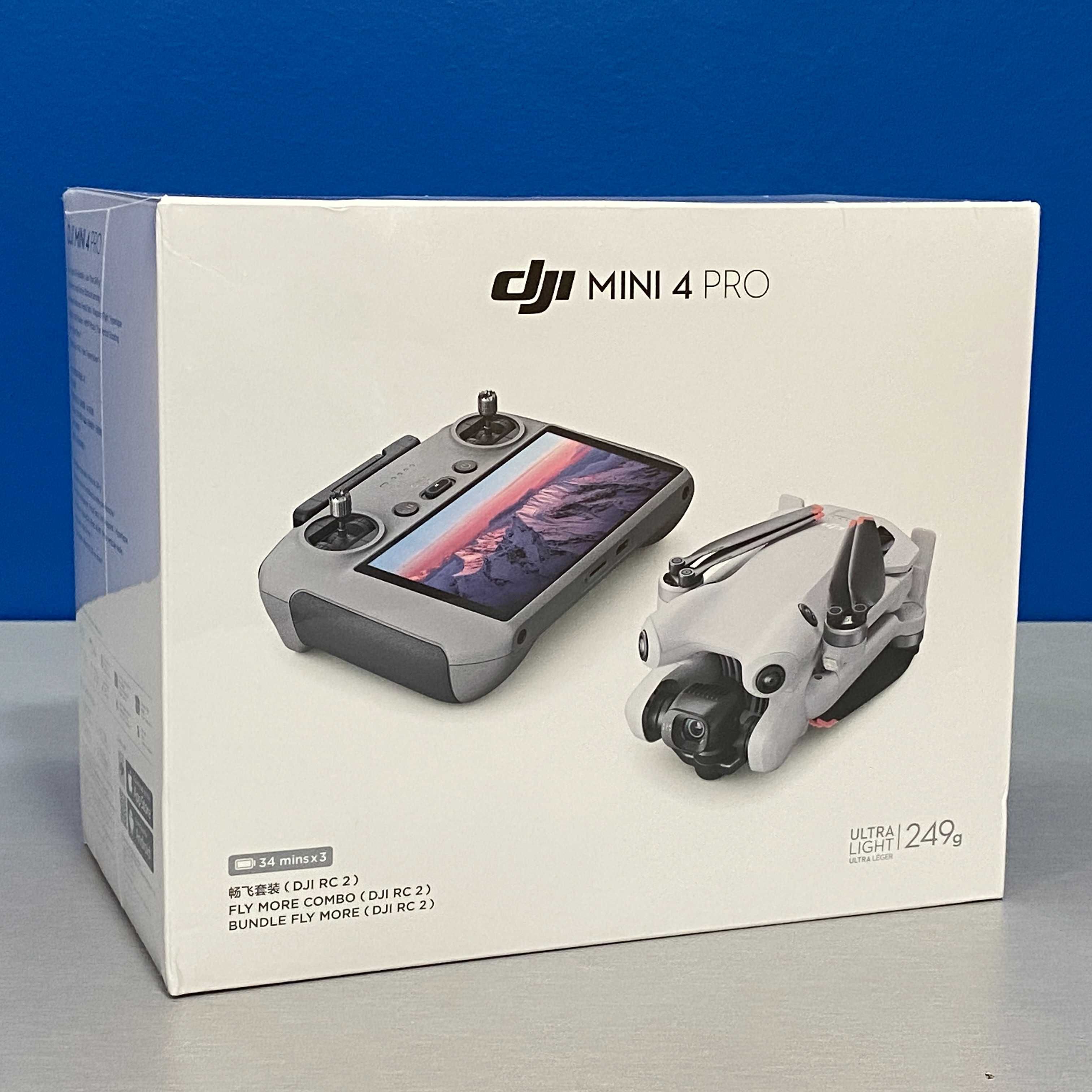 DJI Mini 4 Pro Fly More Combo (DJI RC 2) - SELADO - 3 ANOS DE GARANTIA