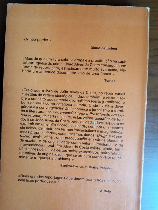 Livro Droga e Prostituição em Lisboa
