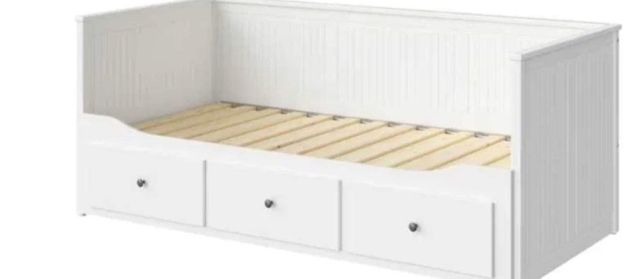 Leżanka łóżko Hemnes Ikea + materace