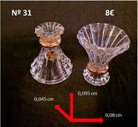 Castiçal - par - em Cristal  Italiano (nº 31)