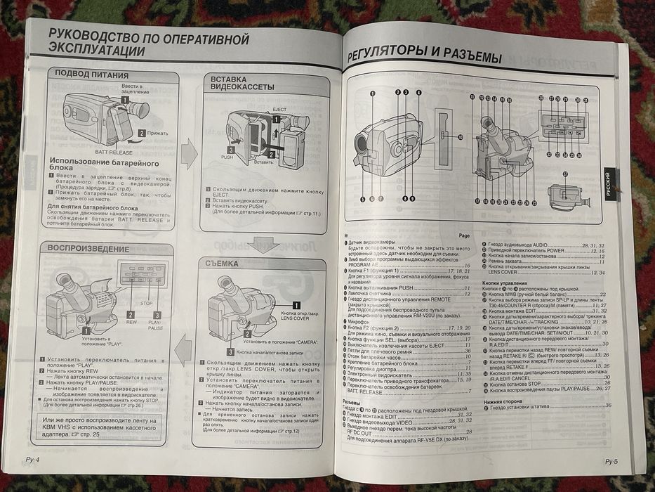 Камера JVC Compact VHS C GR-AX48 1995 оригінальна коробка інструкція