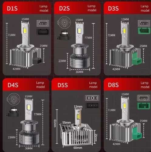 Автомобільні LED лампи тип D1S D3S. Потужність 70W