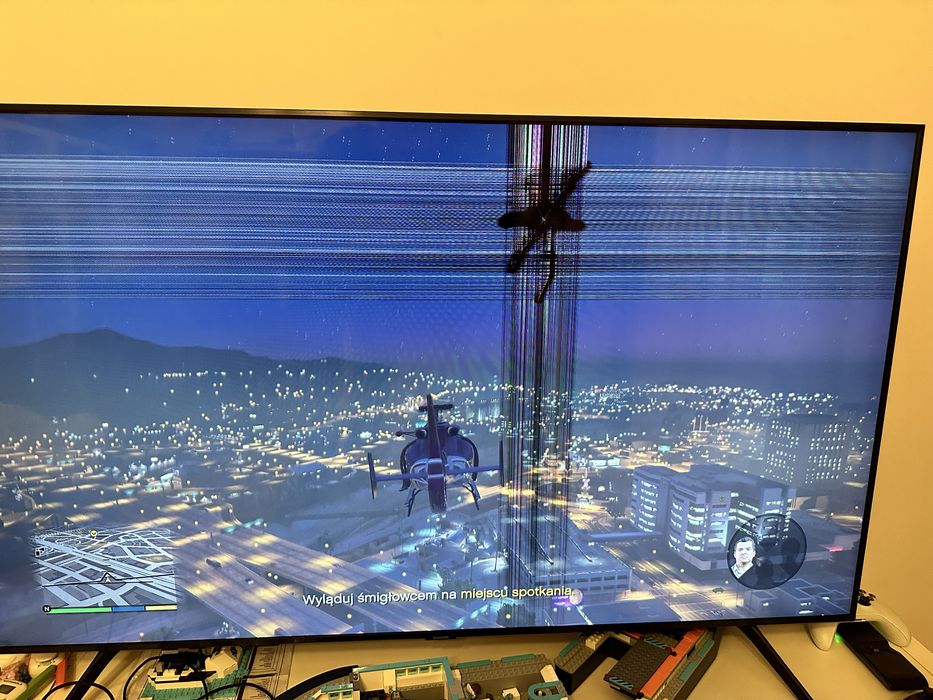 Telewizor Samsung UE55TU7022KXXH uszkodzona matryca