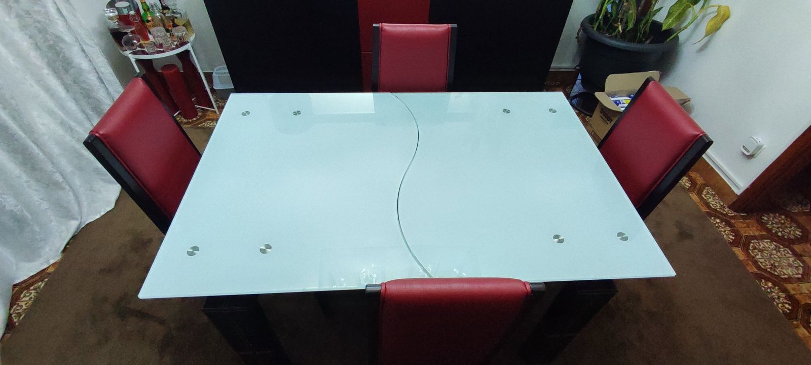 Mesa de Jantar Extensível+ 6 Cadeiras