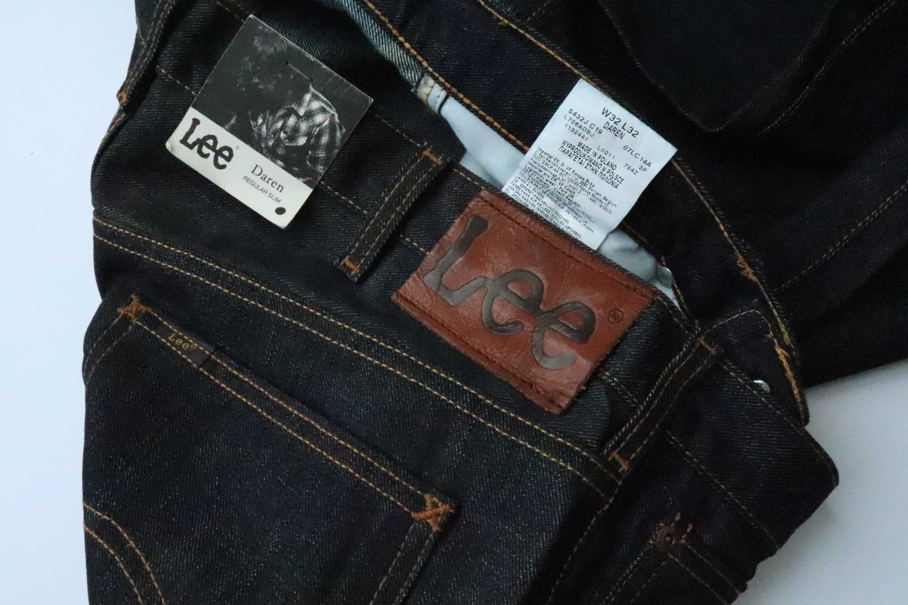 LEE DAREN REGULAR SLIM W32 L32 męskie spodnie jeansy nowe
