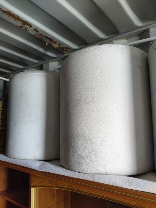 Pufa tapicerowana skóropodobna