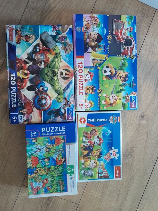 Puzzle 4+ i 5+ komplet z 4 sztuk
