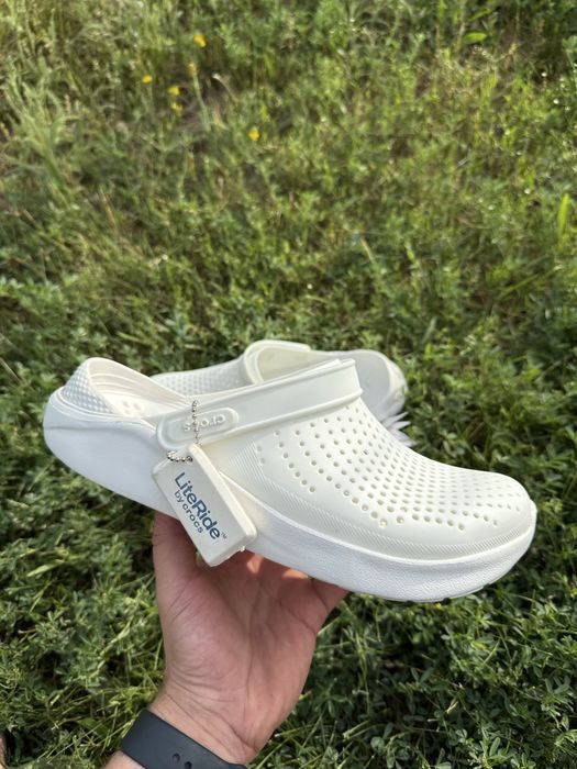 Купить Crocs LiteRide white крокси лайт райд чоловічі кроксы