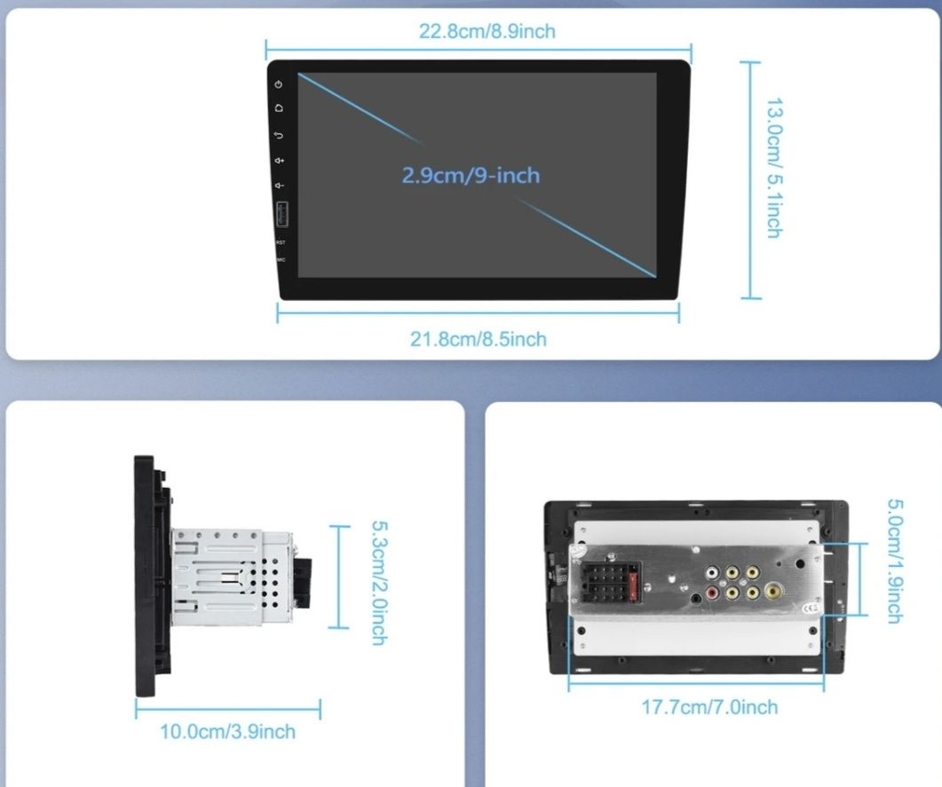 Radio Auto MP5 - 1 din 9"