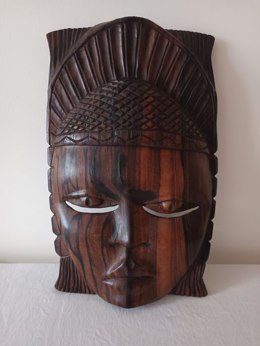 ORYGINALNA Afrykańska Maska Z Hebanu (Gabon)