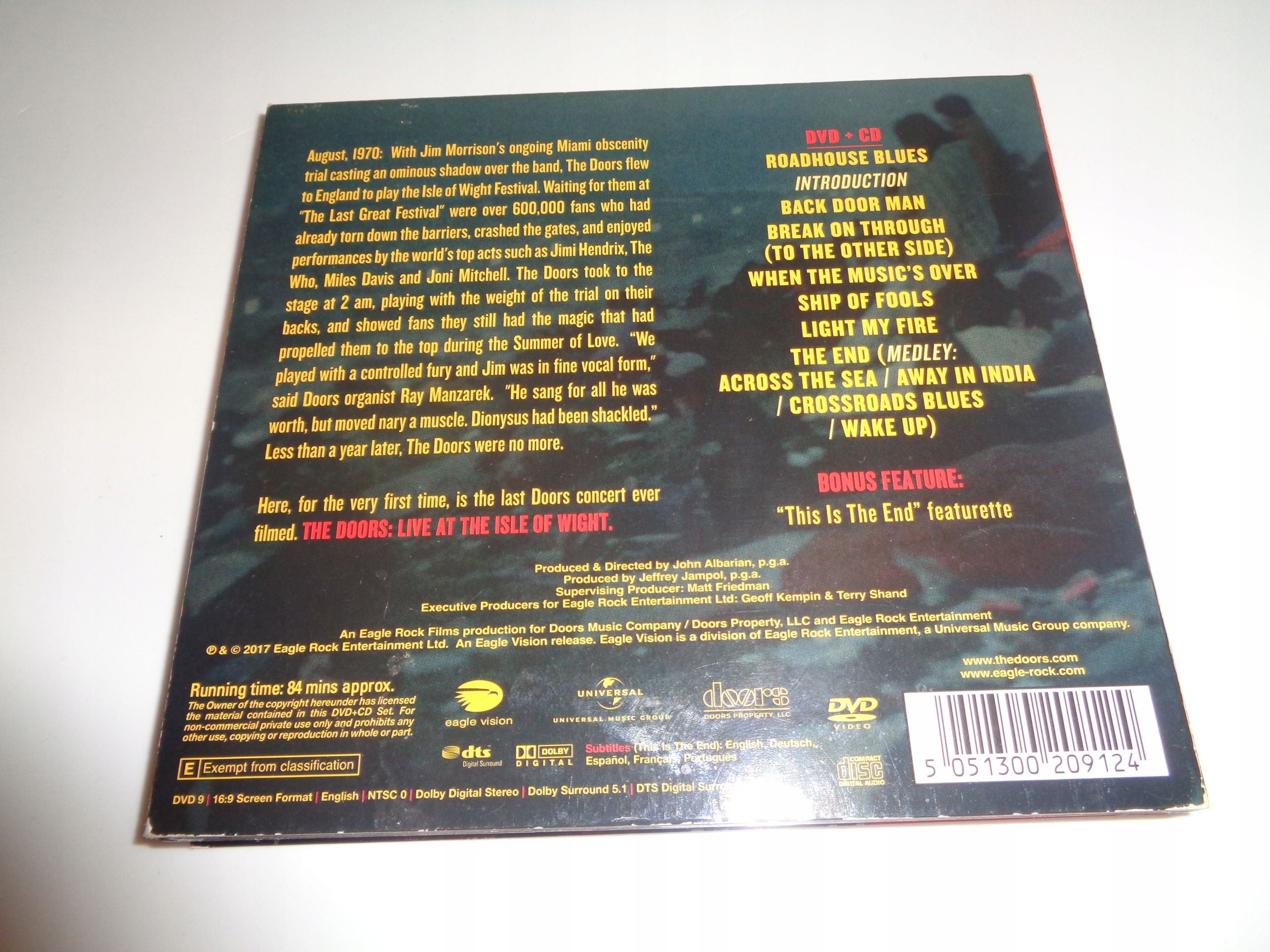Live At The Isle Of Wight Festival 1970 The Doors DVD & cd *