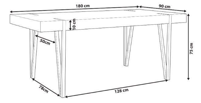 Stół do jadalni / salonu 180/90 cm