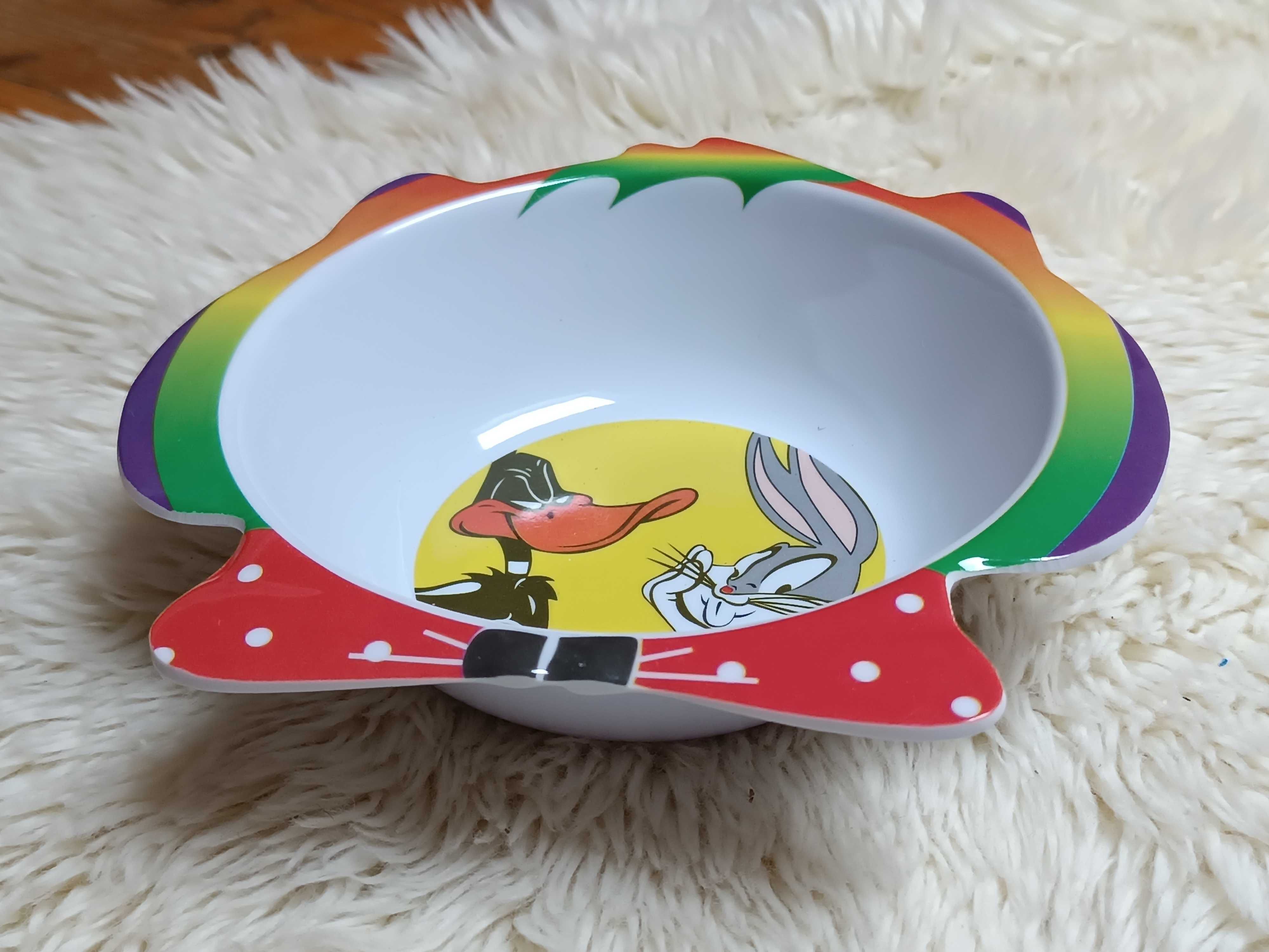 Plastikowa miska dziecięca dla dzieci mała Królik Bugs Kaczor Daffy