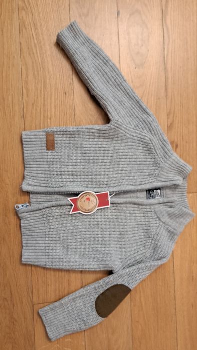 Sweter wizytowy, codzienny, szary, 6-12 msc, nowy