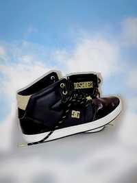Skórzane sneakersy DC Shoes skóra naturalna oryginalne czarno złote 42