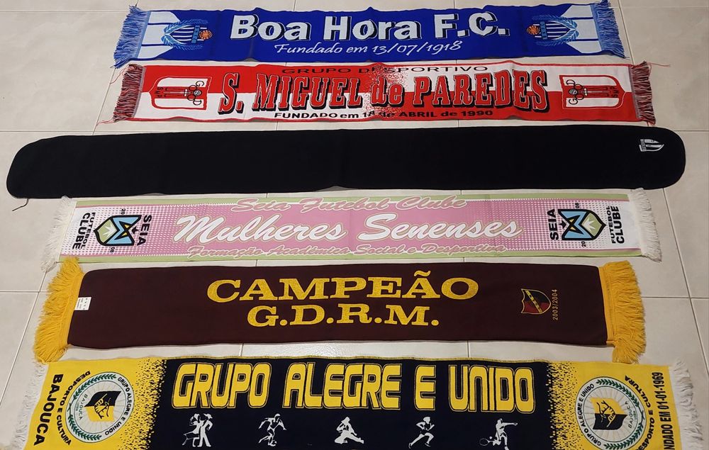 6 cachecois de clubes de futebol