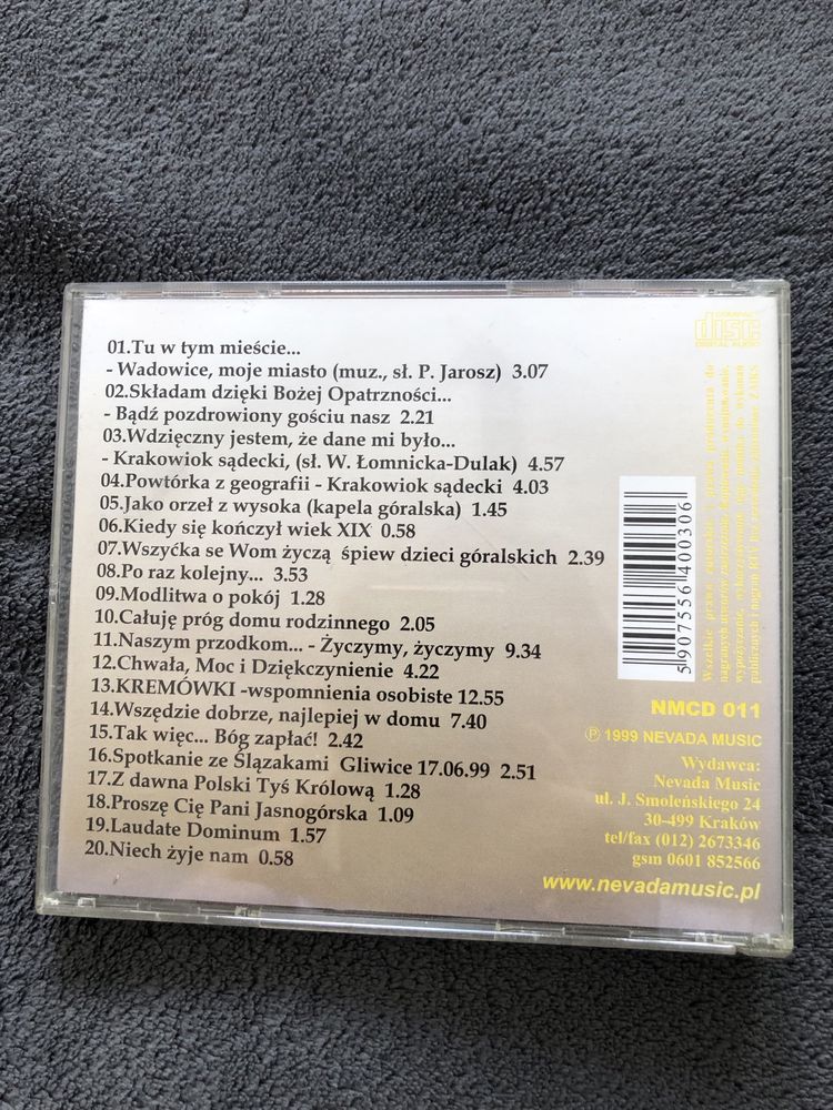 Płyta CD Jan Paweł II moje miasto Wadowice