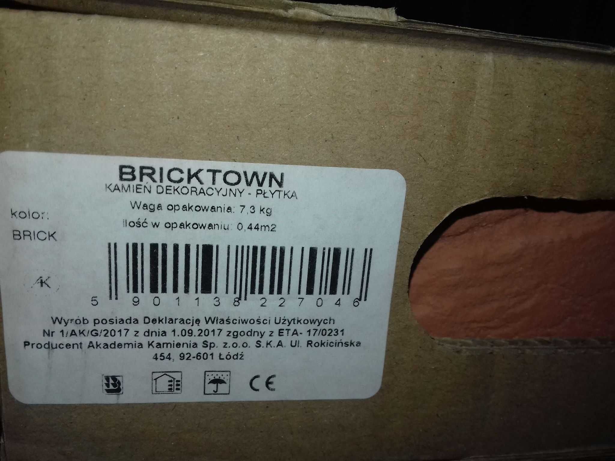 płytka cegiełka bricktown 3 opakowania ok.1,3 m2