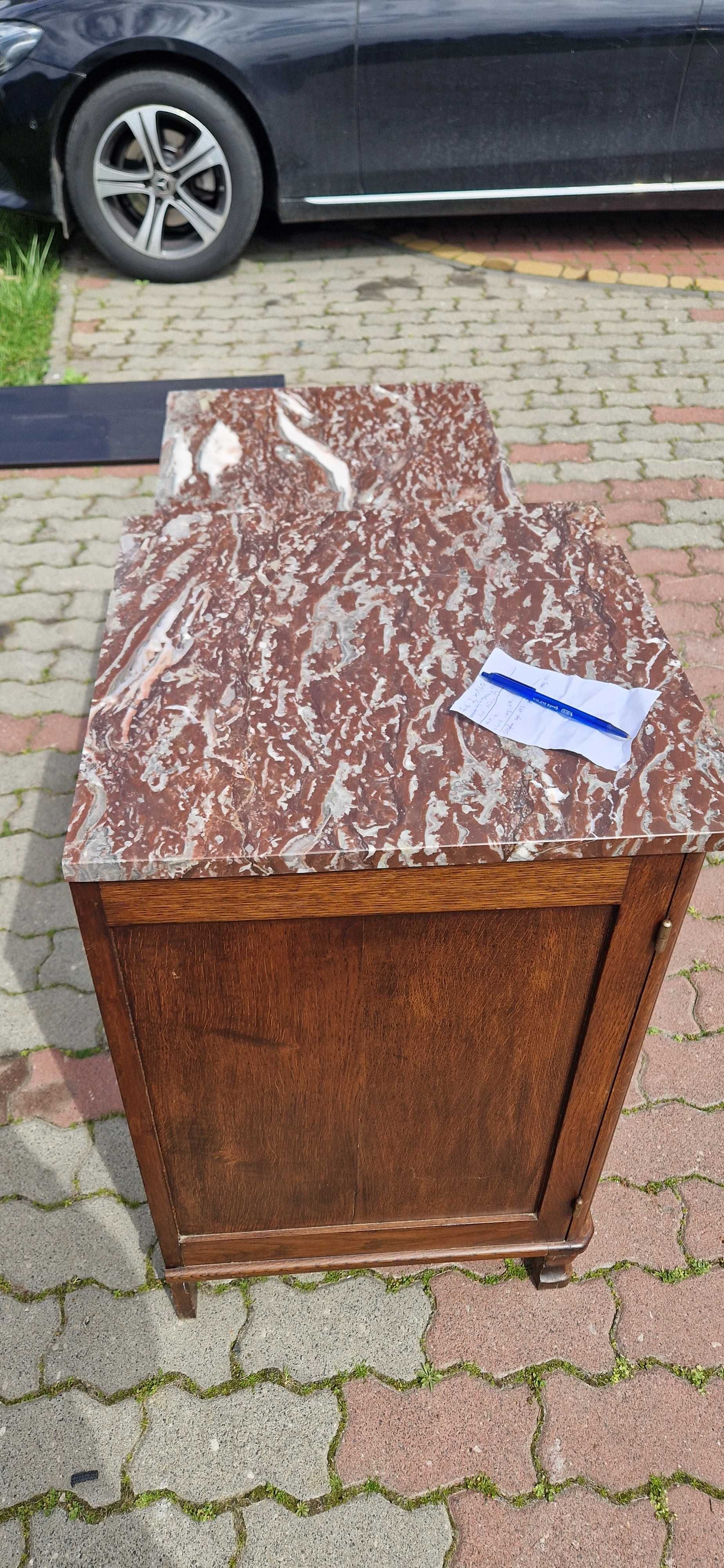 Dębowa sypialnia szafa łóżko z 2 szafkami i toaletka
