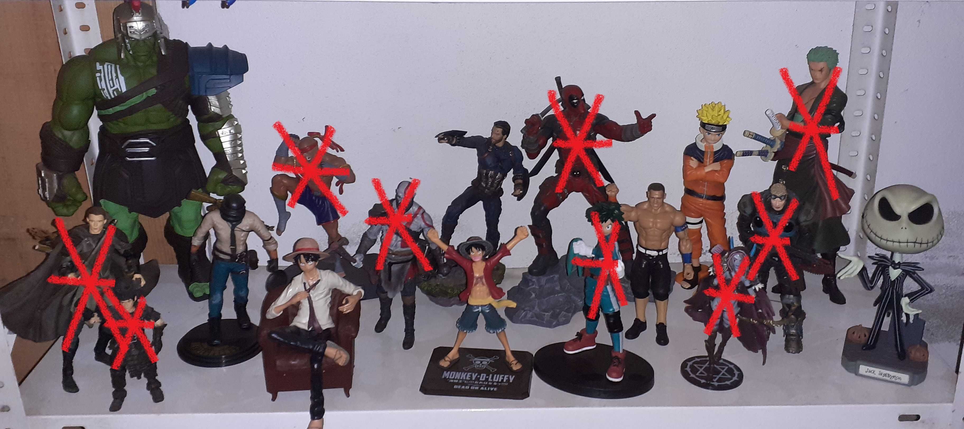 Figuras One Piece, My Hero , Marvel, Lord of The Rings, LoL, WWE  ...