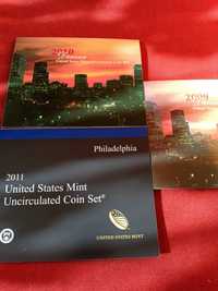 USA Kolekcje monet, 2009, 2010, 2011r, UNC.