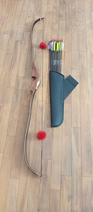 Łuk hunter Buck Trail Antelope 60 cali + skórzany kołczan + 10 strzał