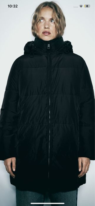 Жіночий зимовий пуховик Zara, пух/перо розмір М-Л новий