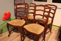 4 francuskie krzesła DĘBOWE, w stylu Ludwika XV, stan BDB!