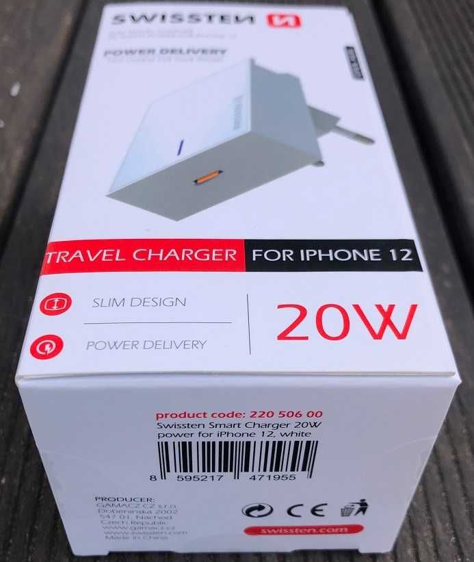 Szybka Ładowarka Sieciowa SWISSTEN USB-C PD 20W * Video-Play Wejherowo