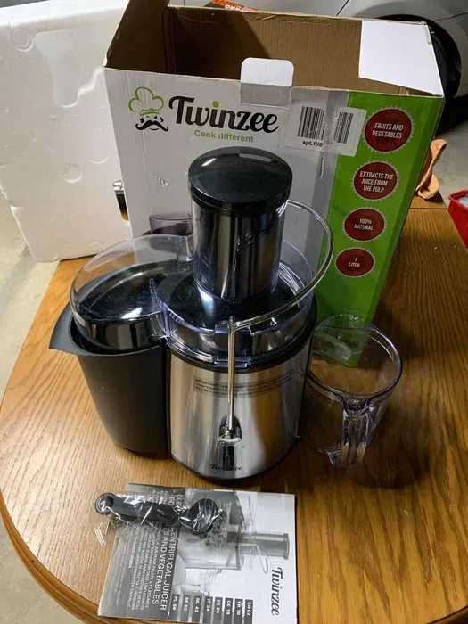 Twinzee Odśrodkowa sokowirówka do warzyw i owoców, wydajna 850 W