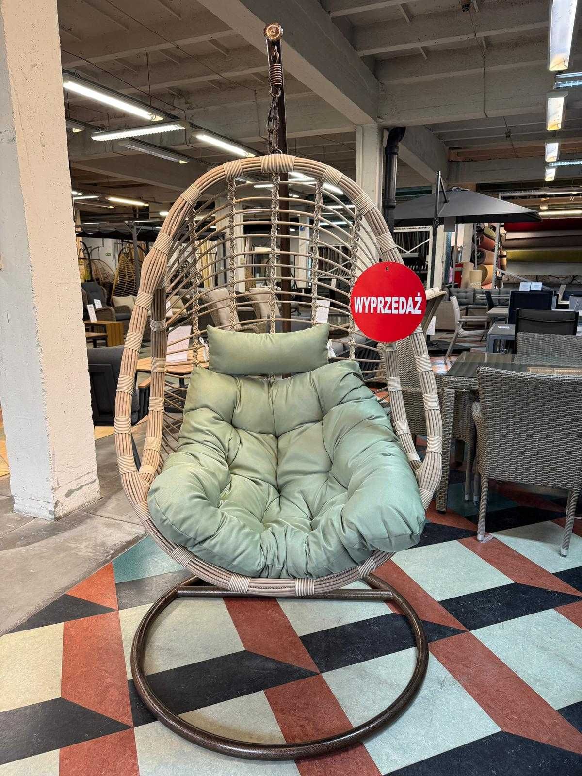 Outlet Fotel Wiszący Kokon Technorattan Ogrodowy Bujak Huśtawka -50% !