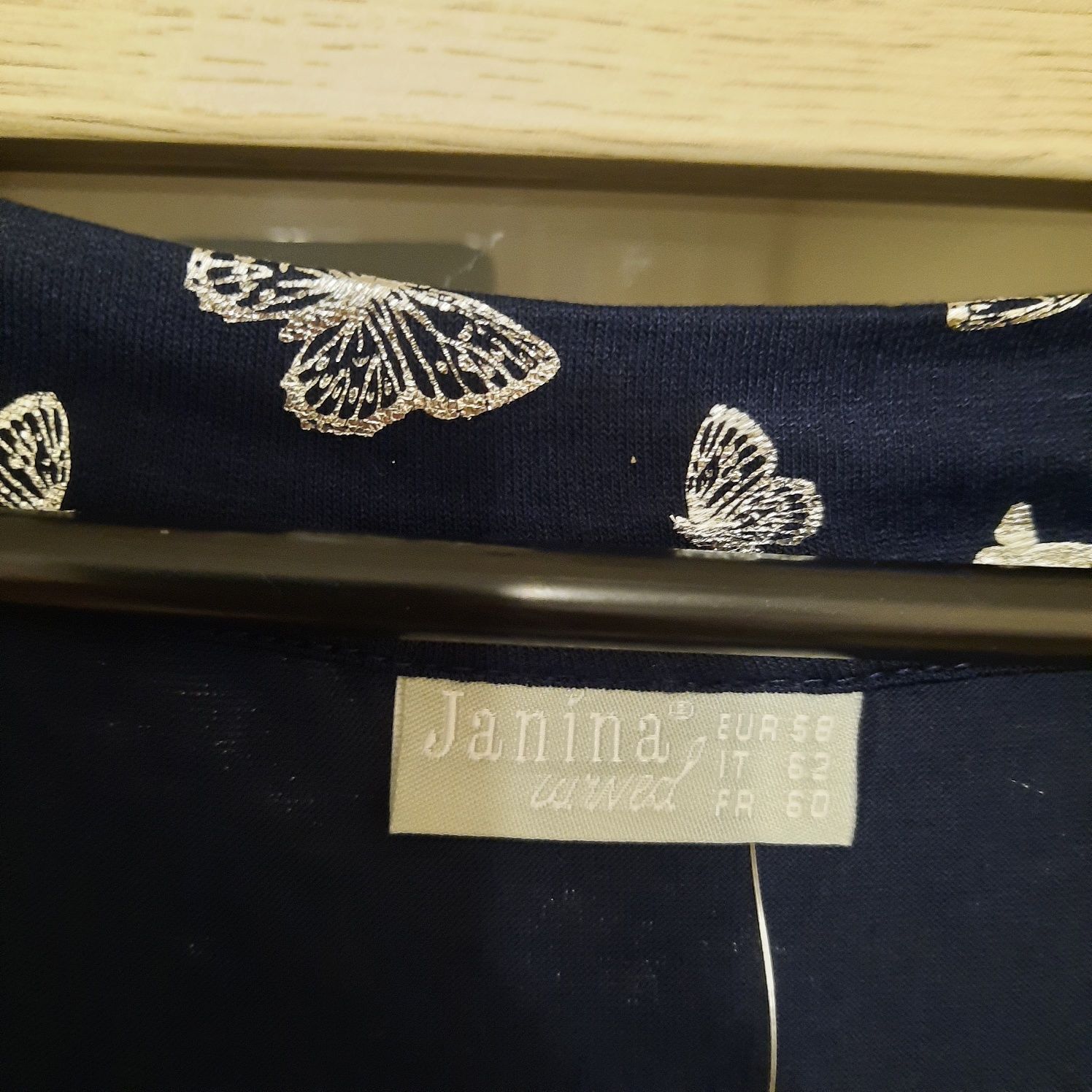 Janina śliczna tunika w motyle przewiewna wiskoza 58-60 Nowa