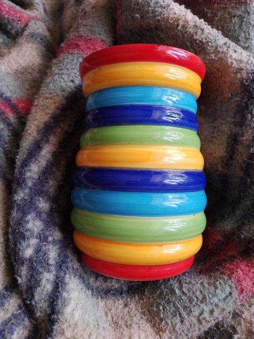 Ваза для цветов керамическая цветов радуги