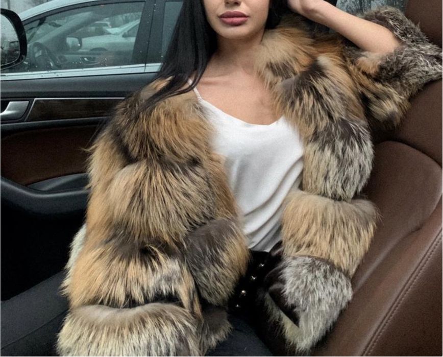 Шуба натуральна лисиця шуба из лисы полушубок