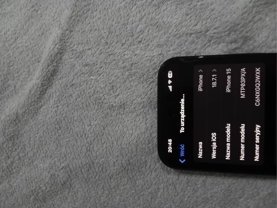 Iphone 15 128 gb z wada