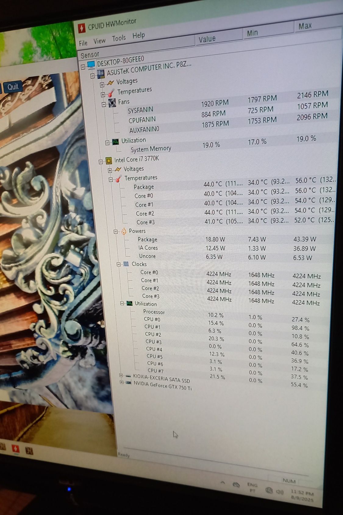 PC i7 3770K Asus Z77 16GB DDR3 1600