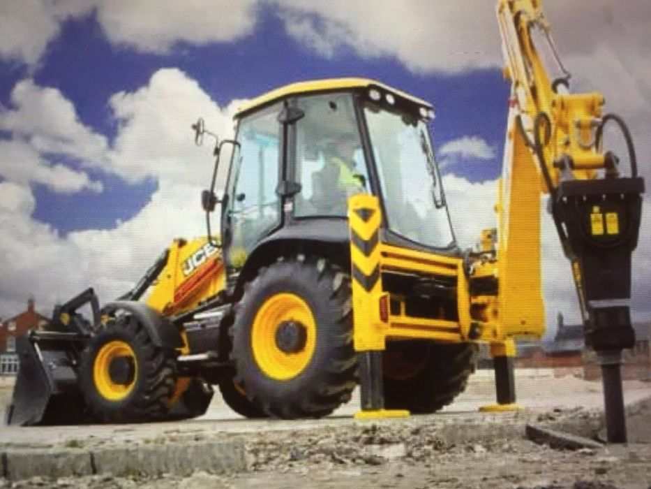 Аренда экскаватора JCB3CX с гидромолотом