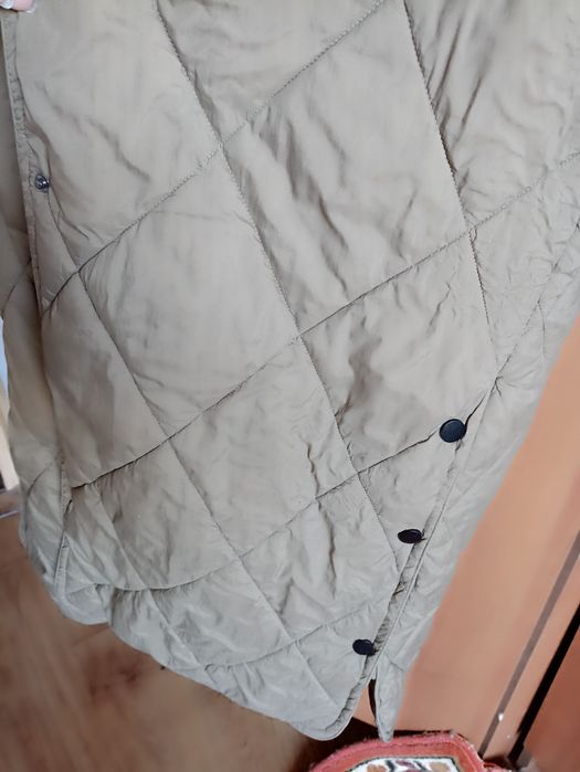 Пальто стеганное 48 цвет хаки