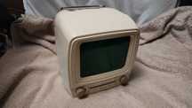 TV przenośny zielony do retro z radiem FM 12V/10xR14 RF+AV 100%OK