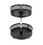 QWORK® Lazy Susan 2-poziomowy obrotowy stojak na przyprawy