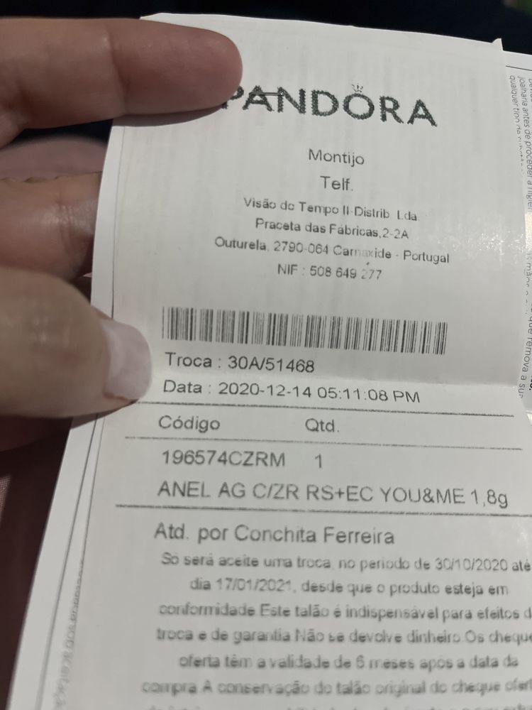 Anei pandora  o Branco  e fio ouro vivo amour