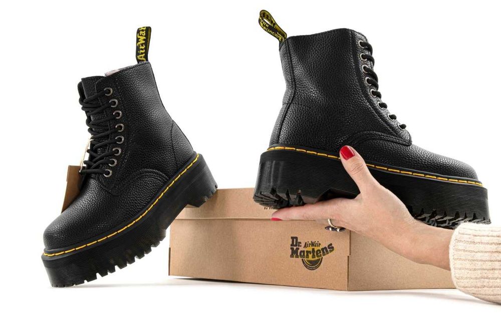 Женские зимние ботинки Dr. Martens Jadon Winter Fur черевики мартенс